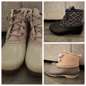 Sperry Duck Boots Collection - Cream, Black, Tan